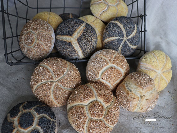 Set of 2 Small Kaiser Bread Roll Stamps - Bread Stamps