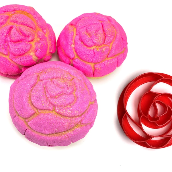 3.5″ Rose Pattern Pan Dulce Stamp / Concha Stamp Rose Pattern for Rose Pan Dulce