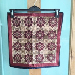 Vintage 1980s red and yellow geometric flower design cushion cover 8 available