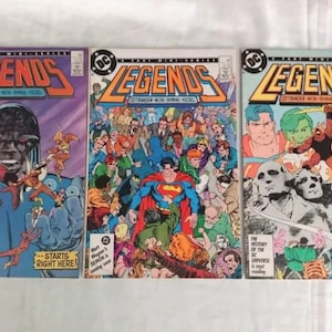 Legends #1 2 & 3 DC Comics 1986 first issue