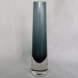 Vintage Whitefriars 9655 Indigo Glass Chimney Vase 6.75&quot; Rare Colour