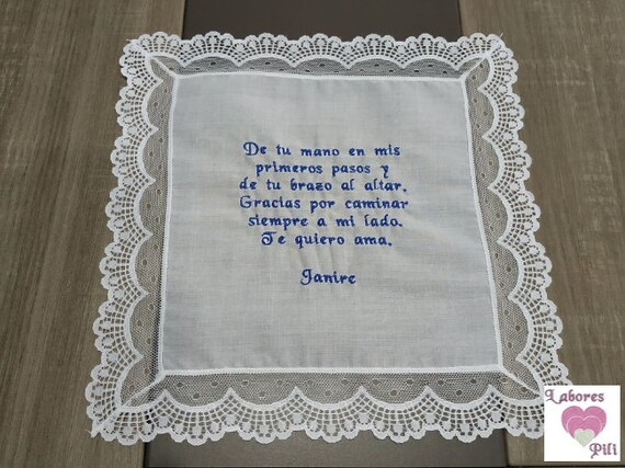 Personalizado Bordado Boda Favor Regalo pañuelo Novia Novio Corazón Personalizado Bordado Boda Favor Regalo pañuelo Novia Novio Corazón