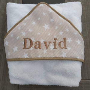 Capa de baño, toalla con capucha, toalla bebé, toalla bordada, regalo personalizado bebé, toalla personalizada, capa baño personalizada,baño