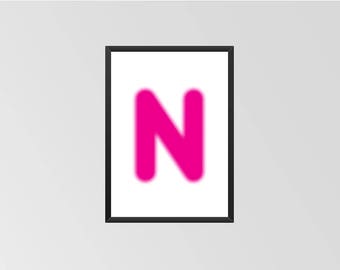 The letter N - Print (Neon)
