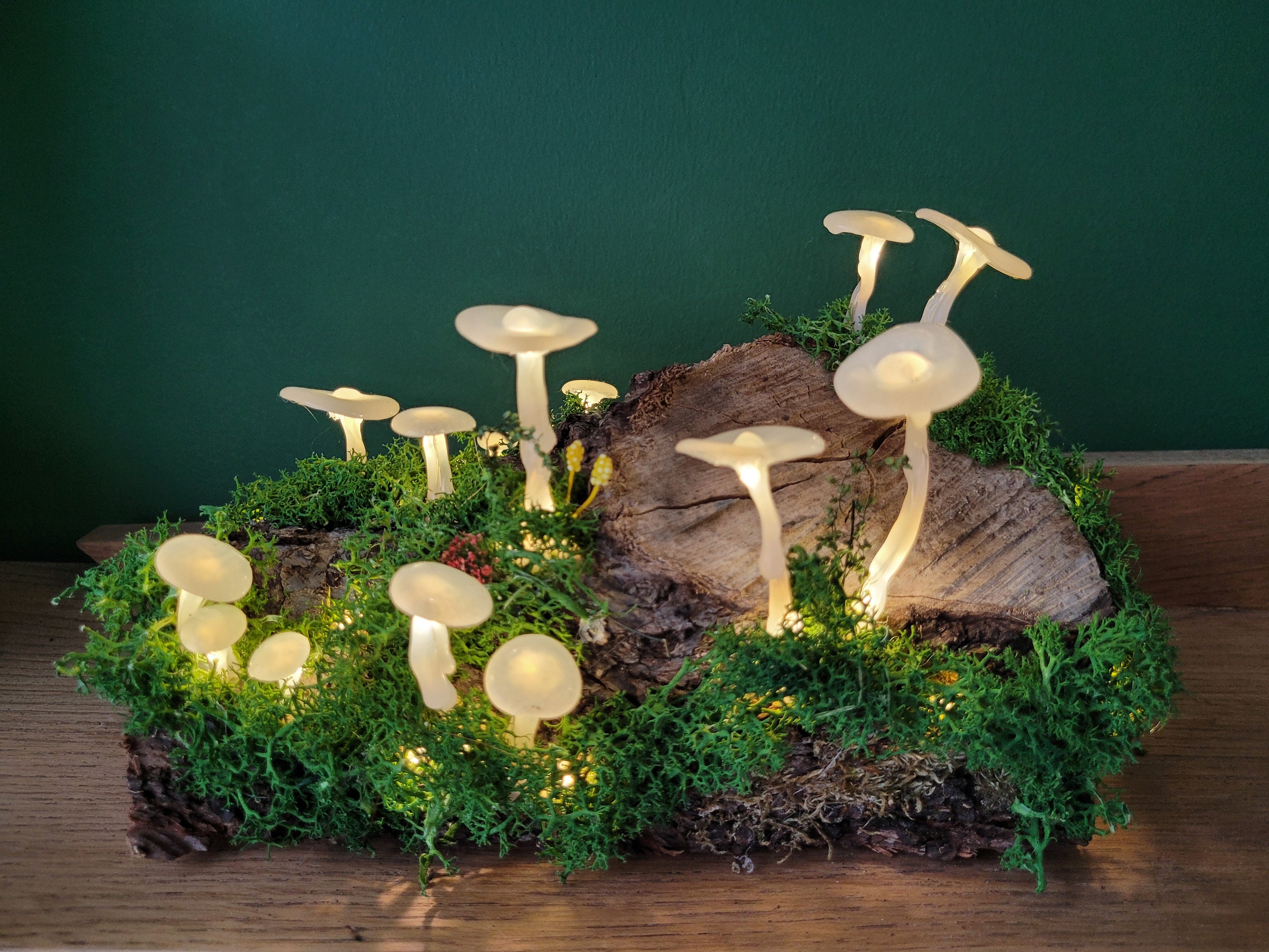 Lampe champignon électrifiée - doré H36cm - OULIVO - alin