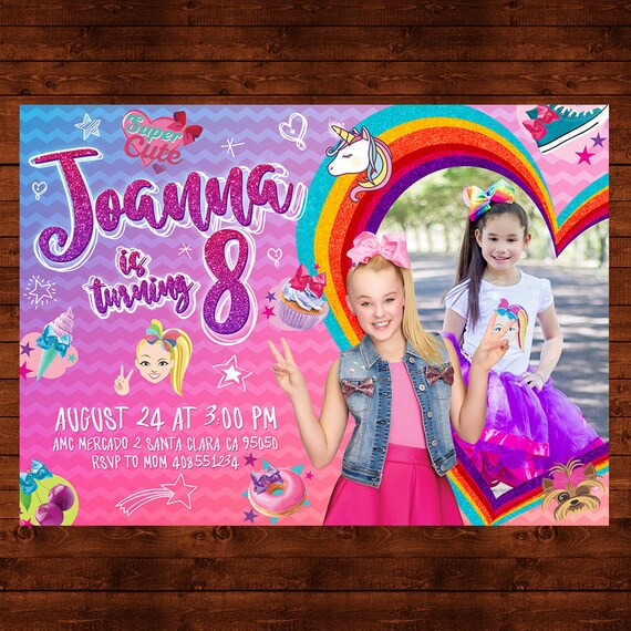 Jojo Siwa Invitation, Jojo Siwa Birthday Invitation, Jojo Siwa Party, Jojo Siwa Printable Invite, Jojo Siwa Digital Card, Personalized Il_570xn