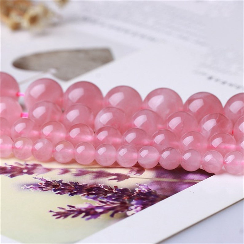 Pink crystal Loose Round  Precious Gemstone Stone Beads DIY jewelry 6/8/10/12mm