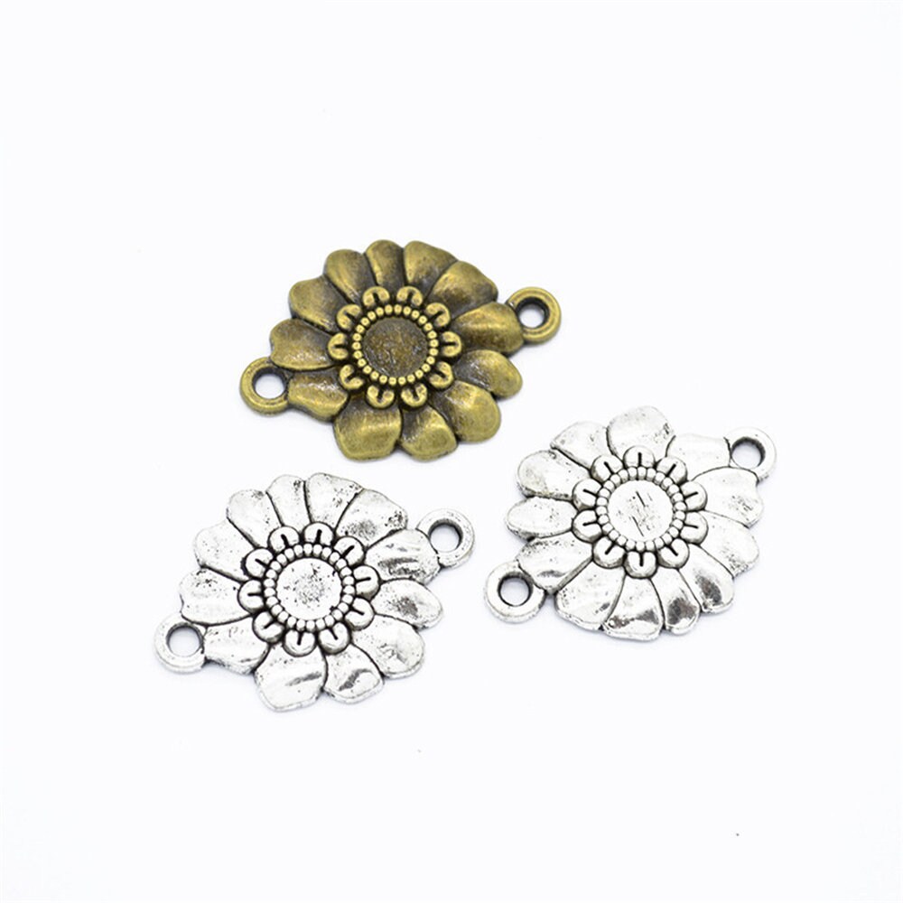 50pieces/lot flower connector Charms Pendants Jewelry Making Etsy
