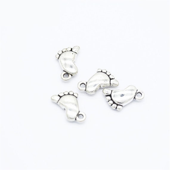 100pieces/lot baby feet Charms Pendants Jewelry Making DIY Etsy