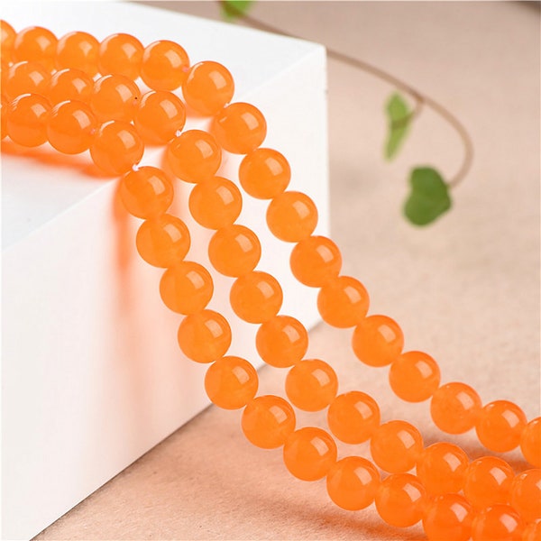 Orange chalcedony Beads Genuine Natural Grade Gemstone Round Loose Beads 4/6/8/10/12mm for Jewelry accessories