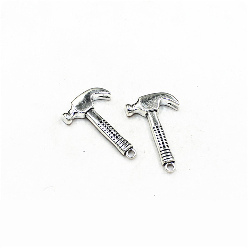30pcs Tools Hammer Charm Pendants For Jewelry Making Antique Etsy