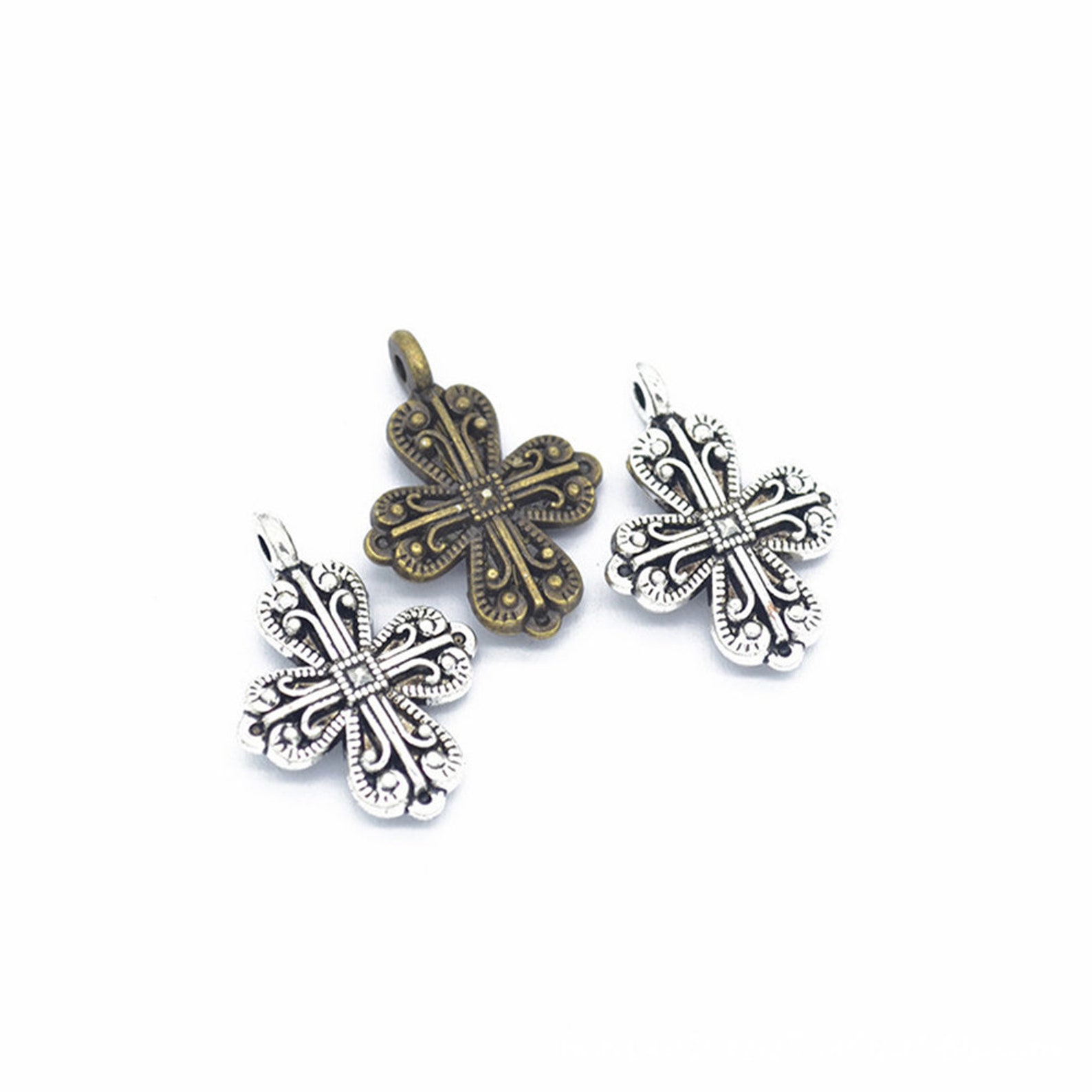 30pieces/lot cross Charms Pendants Jewelry Making DIY Handmade Etsy