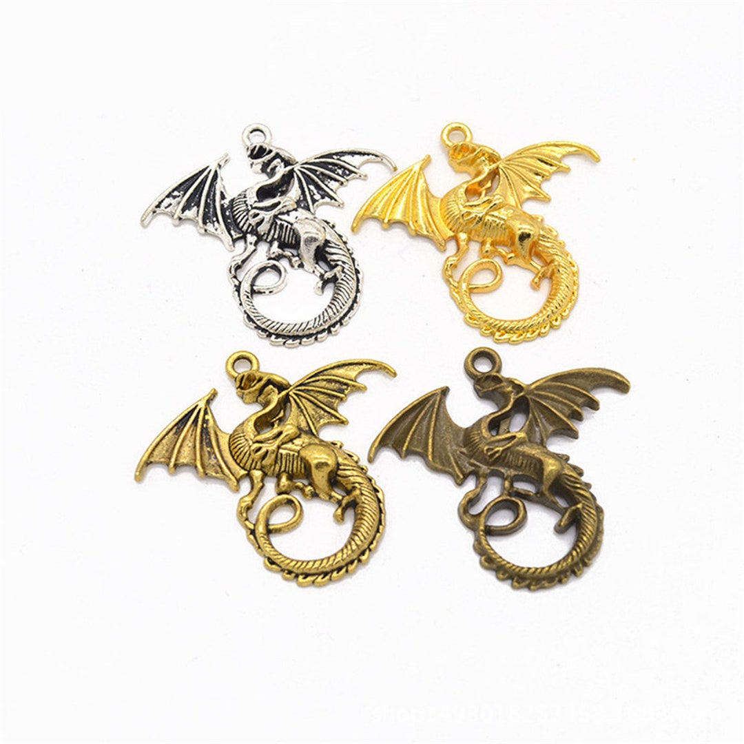 15pieces/lot Dragon Charms Pendants Jewelry Making DIY Handmade Craft