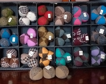 Three Juggling Balls in Calico Bag