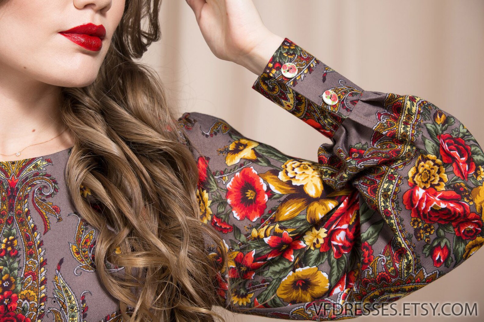 Gray Boho dress Floral summer dress floral gypsy Dress Etsy