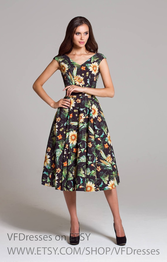 puffy floral dress