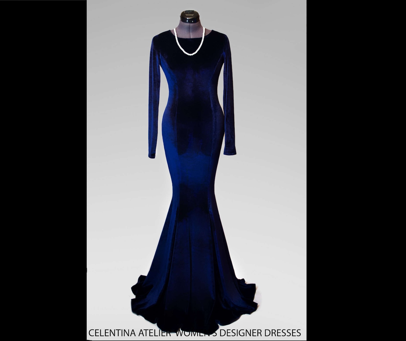Dark blue velvet dress dark blue dress special occasion Etsy