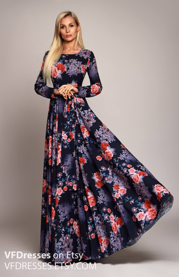 long flowered summer dresses