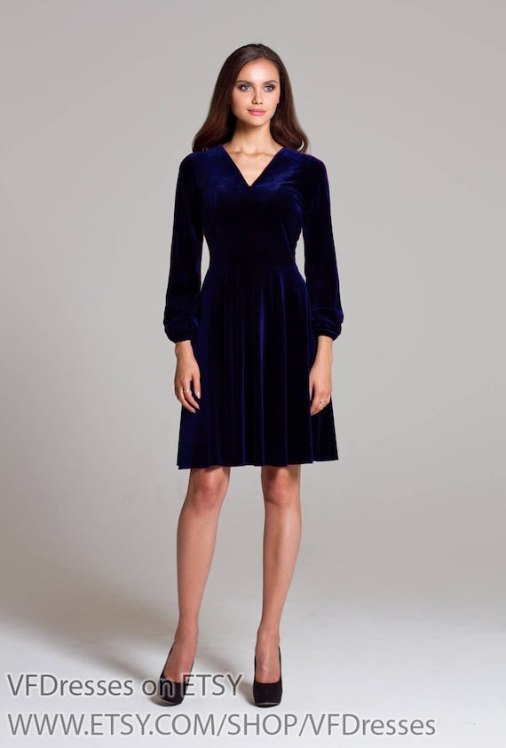 navy midi occasion dress