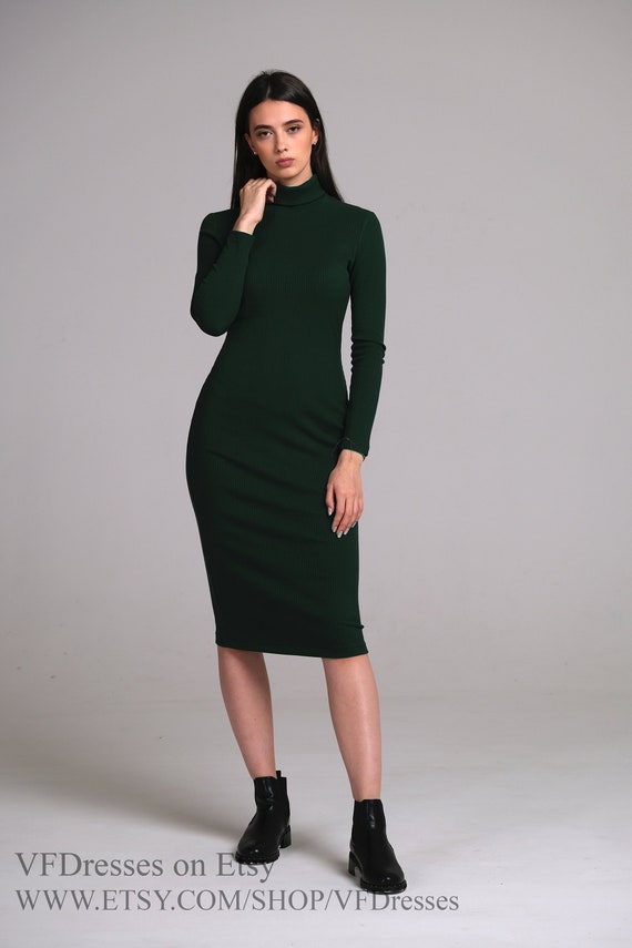 green turtle neck outfit