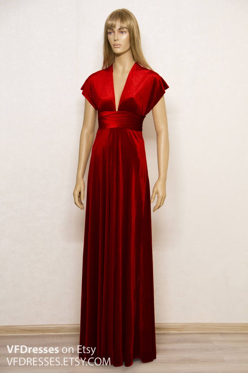 Burgundy Velvet Dress