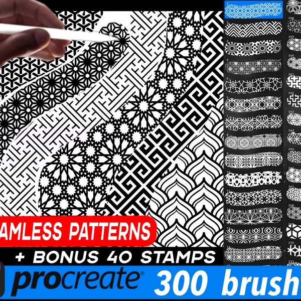 Nahtlose Muster geometrische Pinsel für Procreate