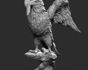 Falcon eagle, 3d model, for 3d printing, stl