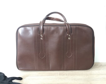 Vintage traveling bag, men's briefcase, travel bag, work briefcase, old traveling bag, vintage travel bag