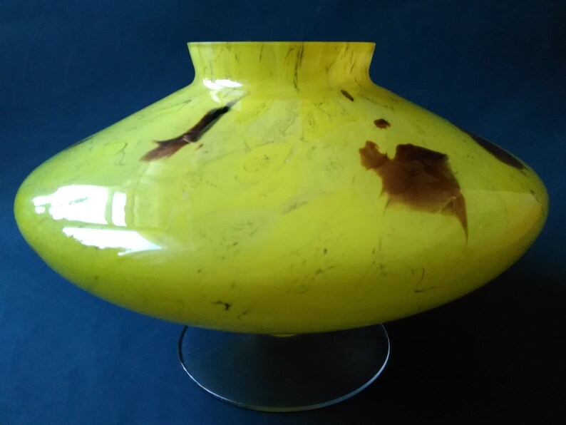 Glass vase yellow vase glass vintage stylish vase