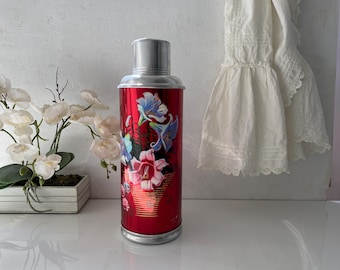 Isolierflasche, große Vintage Thermoskanne, 1970er Jahre Made in China, Thermoskanne