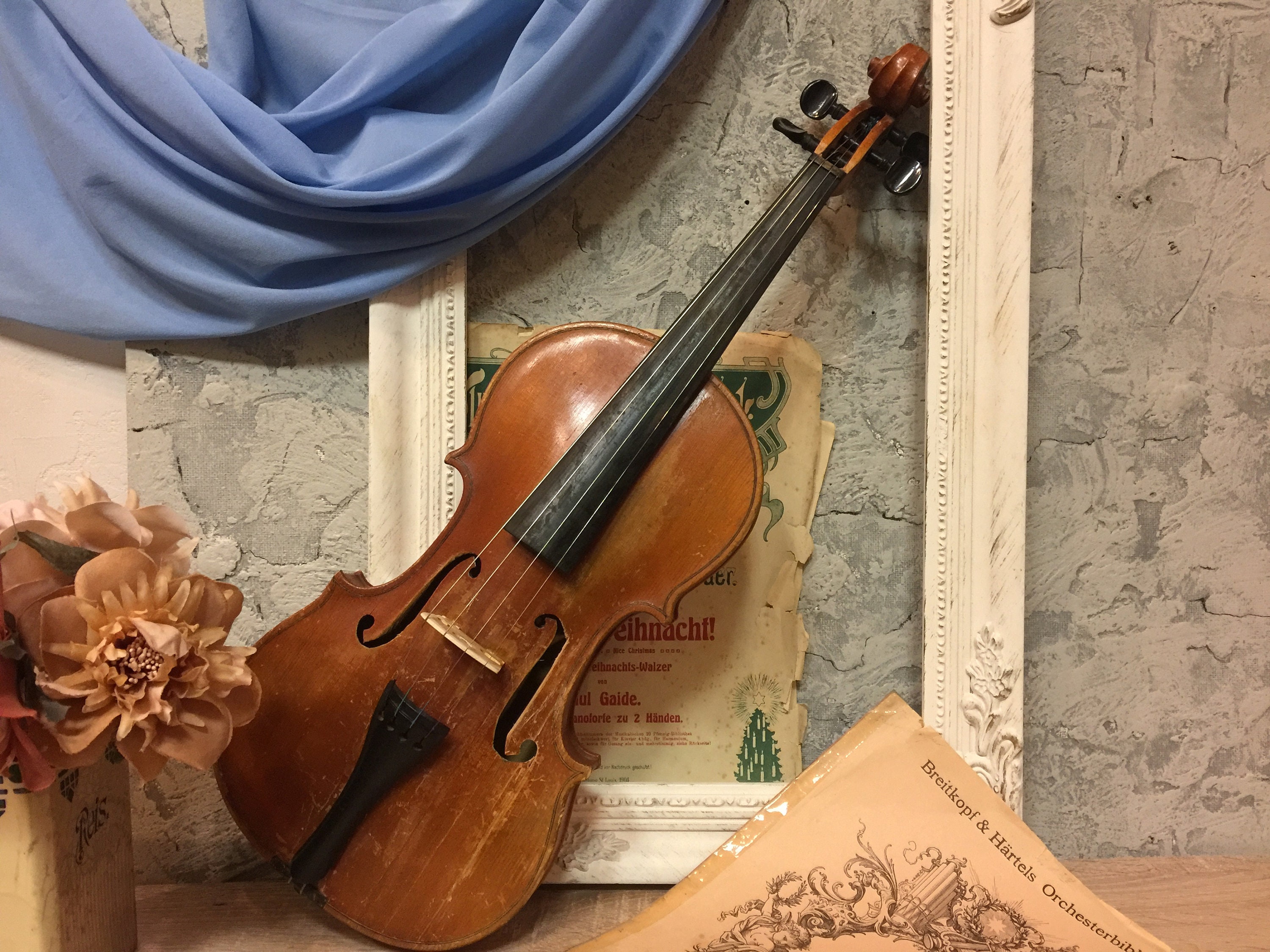 boite étui en bois archet pour violoncelle contrebasse Ancien vers