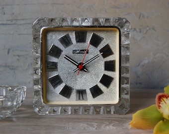 Vintage mantel clock MAJAK ,clock Art Deco,Clock crystal,Clock Retro,clock vintage,clock Fireplace,clock original,made in USSR
