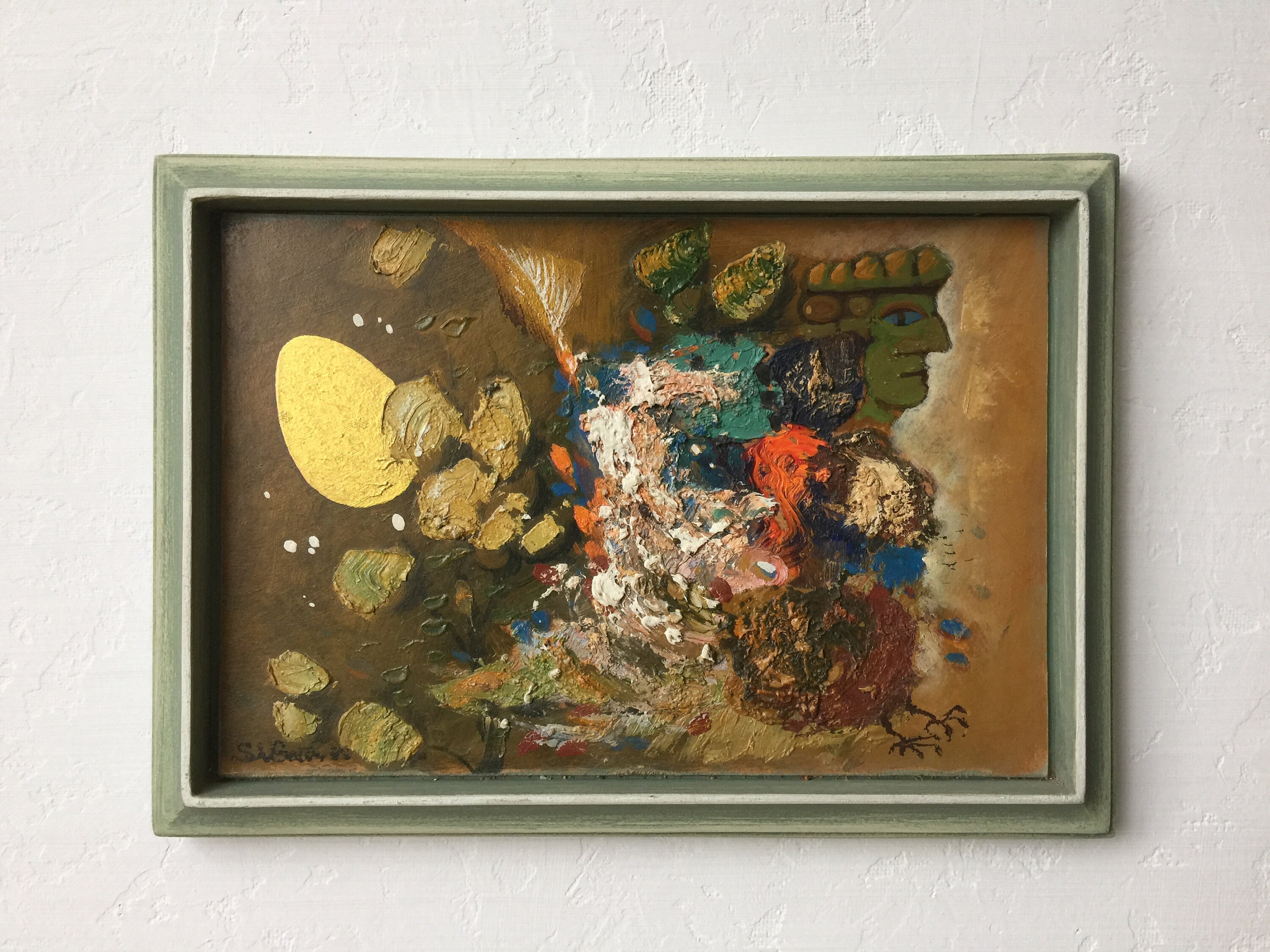 絵画「まじめなめんどりと金の卵」、小さな絵画、贈り物 - Etsy 日本