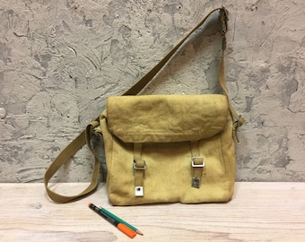 Vintage Military Bag 1950s | French Army TTA Musette | Convertible