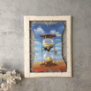 Wall clock,Sand clock,Modern wall clock,Unique wall clock,Wall clock,Big clock Handmade,Wall clock,Home decor,Original clock, handmade clock