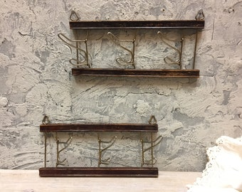 Vintage wooden Hanger, Wall hanger, Vintage wooden coat rack,Clothes hanger wall, Old coat hanger
