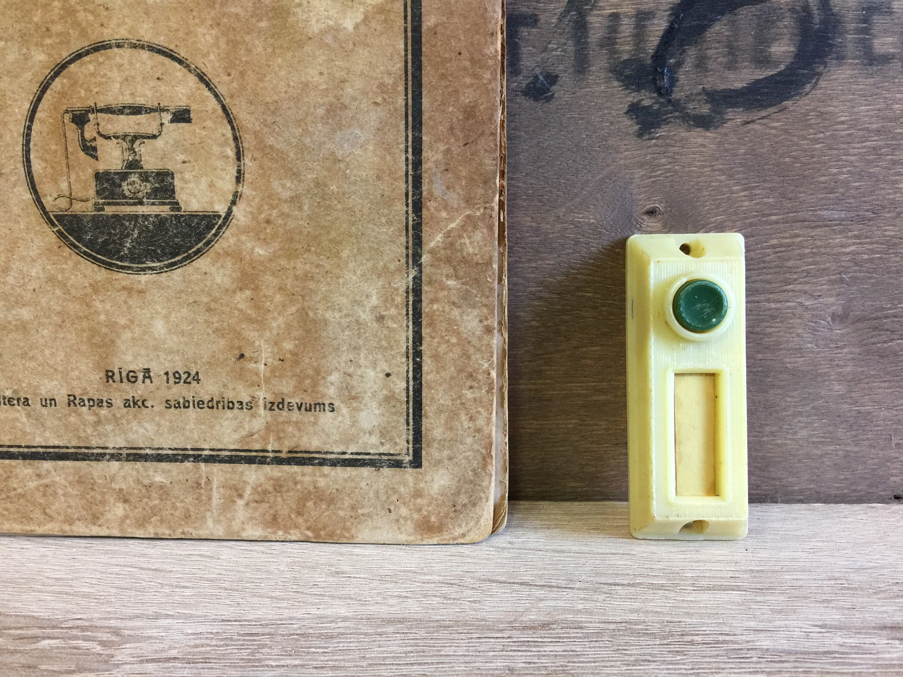 Vintage Soviet doorbell button, Vintage  Electric Buzzer Switch  button