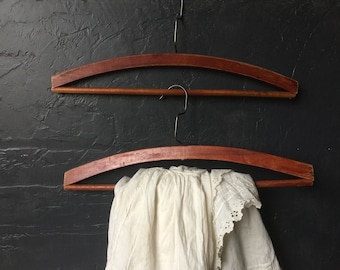 Vintage Clothes hangers, wooden clothes hangers, shirt hangers