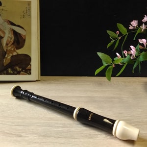 Vintage flute Aulos, Aulos Recorder Dark Brown,Musical Instruments Old Woodwind Instruments