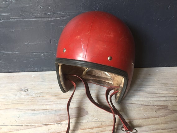 Vintage Motorcycle helmet, safety helmet, vintage… - image 7