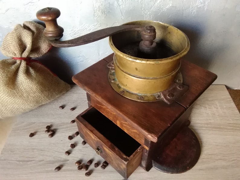 Large coffee grinder antique coffee grinder vintage coffee Etsy