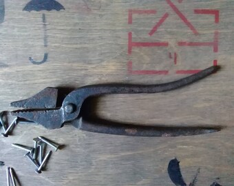 Vintage pliers, antique rare cobbler pliers, tool vintage pliers, industrial tool old, workshop decor, tool, garage tool , gift to the man