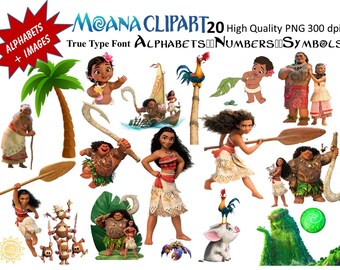 Full Alphabet Moana Clipart Images 300 Dpi Transparent Background True Type Font Included Scrapbooking Party Theme Stickers Decals Download 176 Free Fonts Free Typography Script