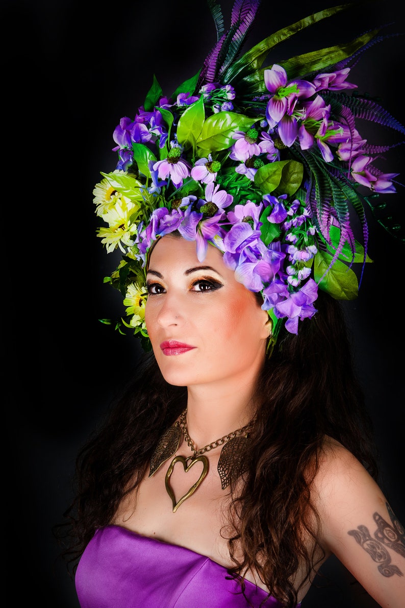 Spring Fairy Flower Crown Goddess Floral Garden Headdress | Etsy