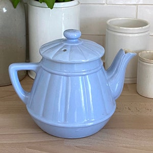 Théière/cafetière en faïence bleu lavande, théière  vintage, cadeau