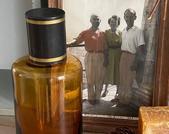 Large amber apothecary bottle, pharmacy bottle, apothecary bottle, glass jar, bathroom, herbalist shop