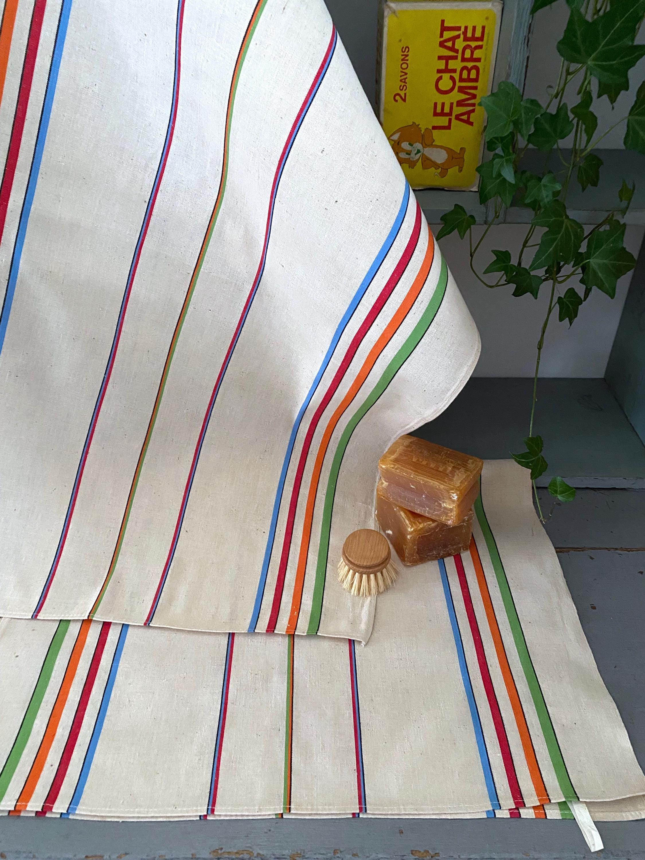 Torchon Ancien Motif Choucroute 57x47 Cm – Déco Vintage
