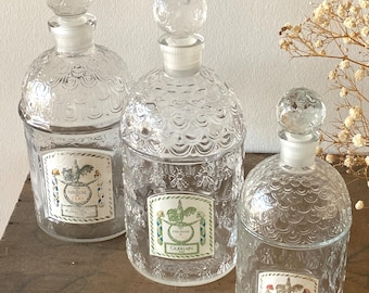 Guerlain perfume bottle, bee bottle, antique glass bottle, bathroom decor, collection
