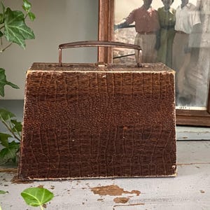 Small vintage suitcase, storage, boho decor, old suitcase, jewelry box, gift