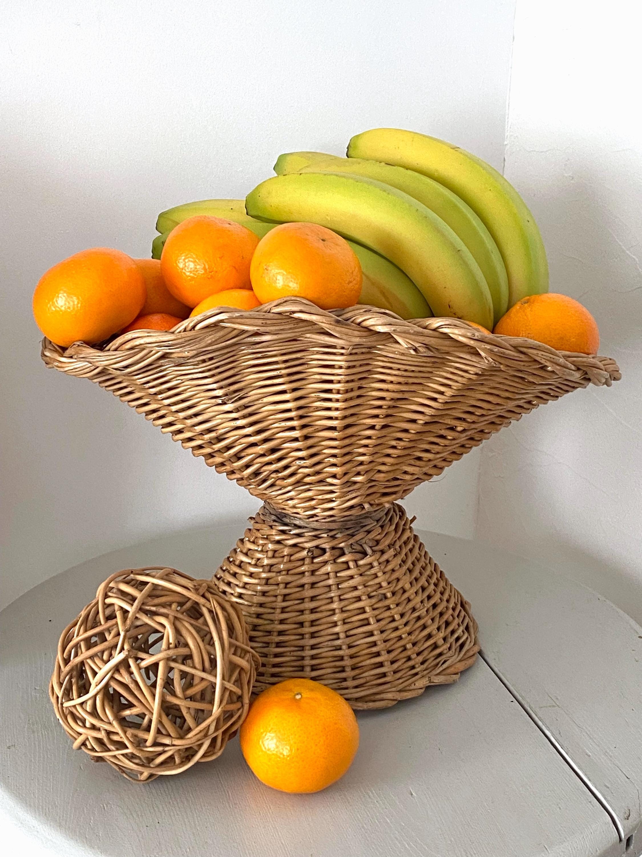 Panier à Fruits Ancien Art Déco – Élégance Rétro pour Votre